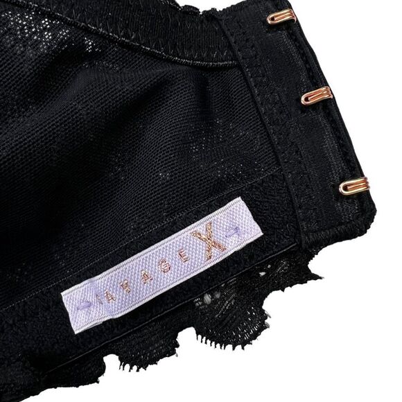 Savage X Fenty Savage Not Sorry Lightly Lined Lace Balconette Bra 38DDD Black - Picture 8 of 14